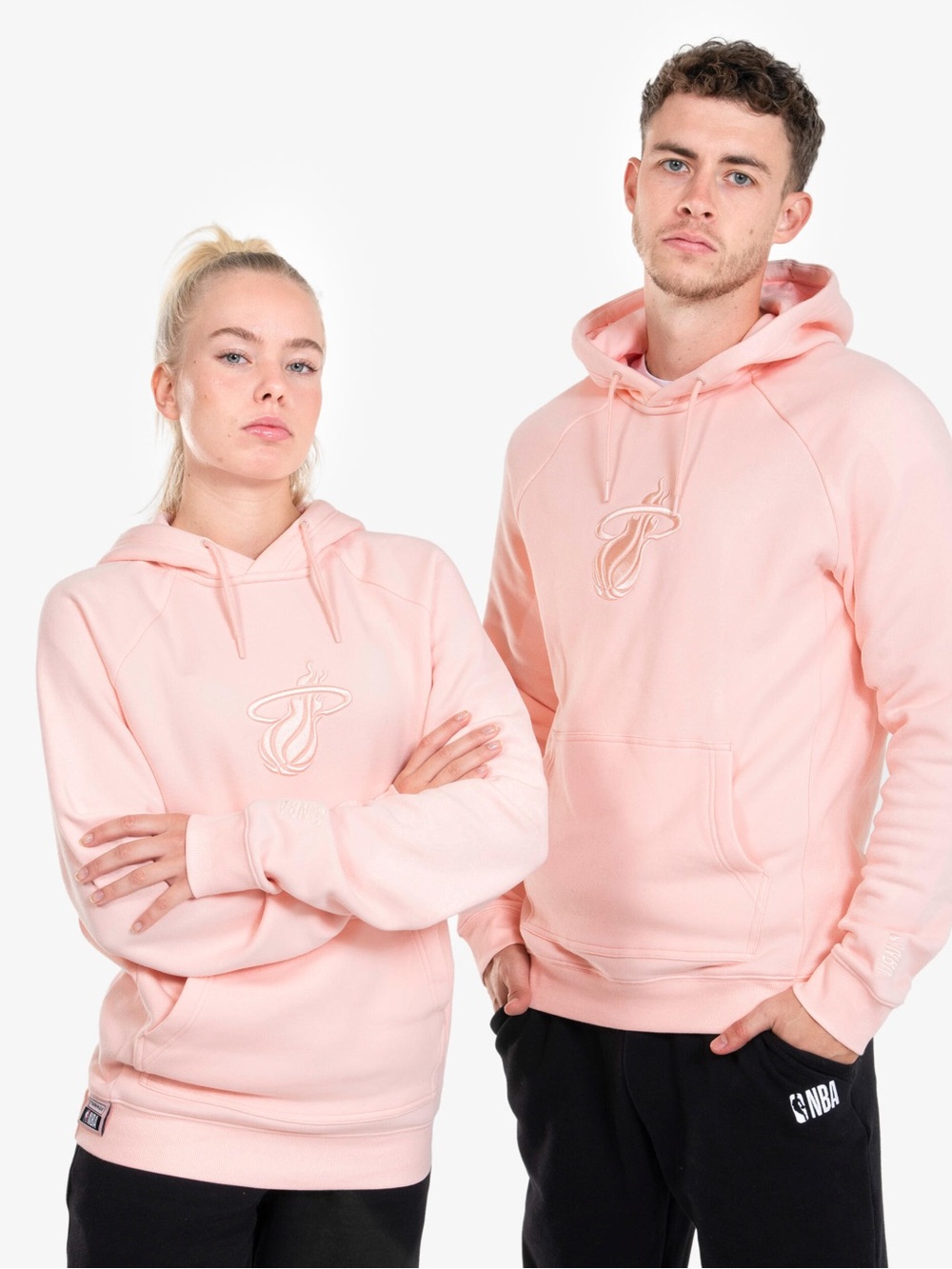{DECATHLON} Miami Heat Unisex Pearl Pink Embroidered Logo Hoodie